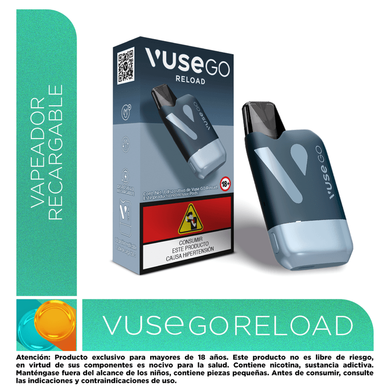 DISPOSITIVO VUSE NEGRO RECARGABLE SIN PODS