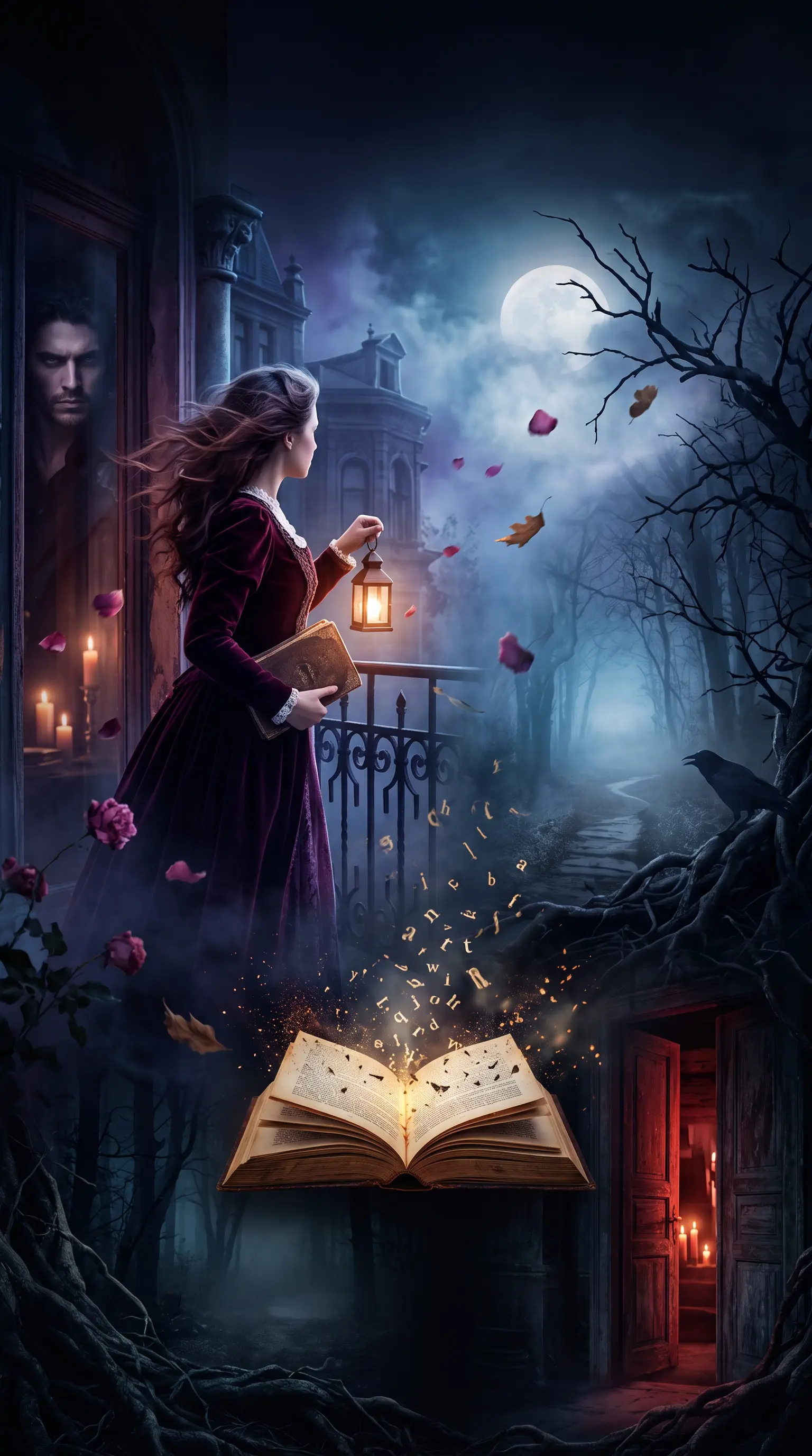 Ilustración de lectura y novelas